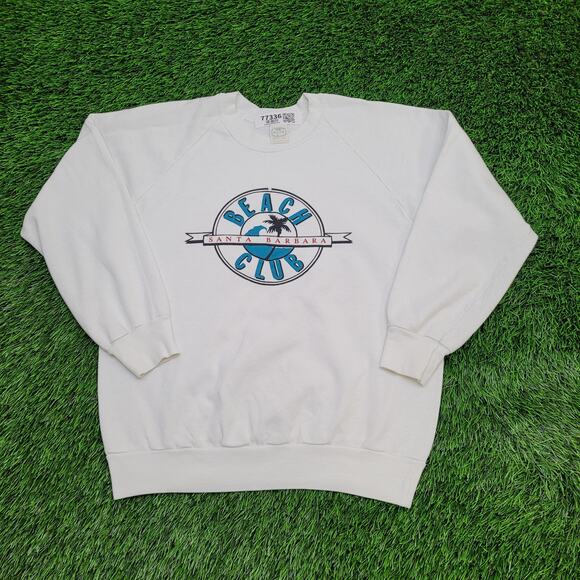 Vintage 80s Santa-Barbara Sweatshirt Womens Large 20x22 USA - Picture 1 of 14